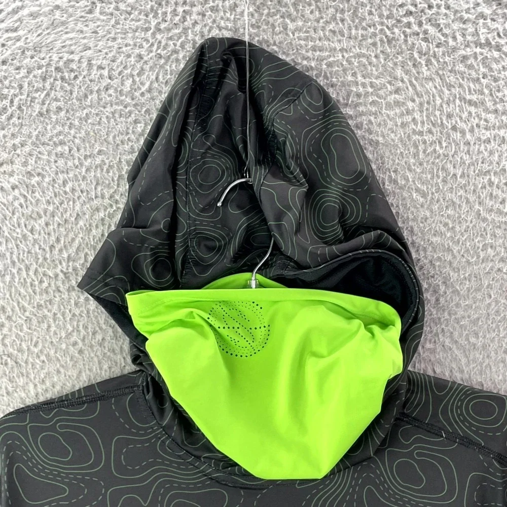Googan Squad Midnight Topo Gaiter Hoodie Mens Small Black Geometric Pullover - Picture 5 of 11